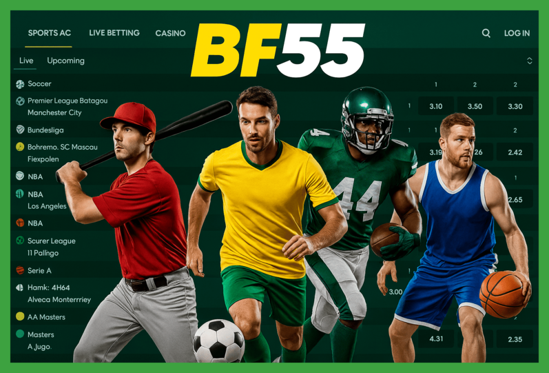 Aposte em apostas esportivas no cassino online BF55